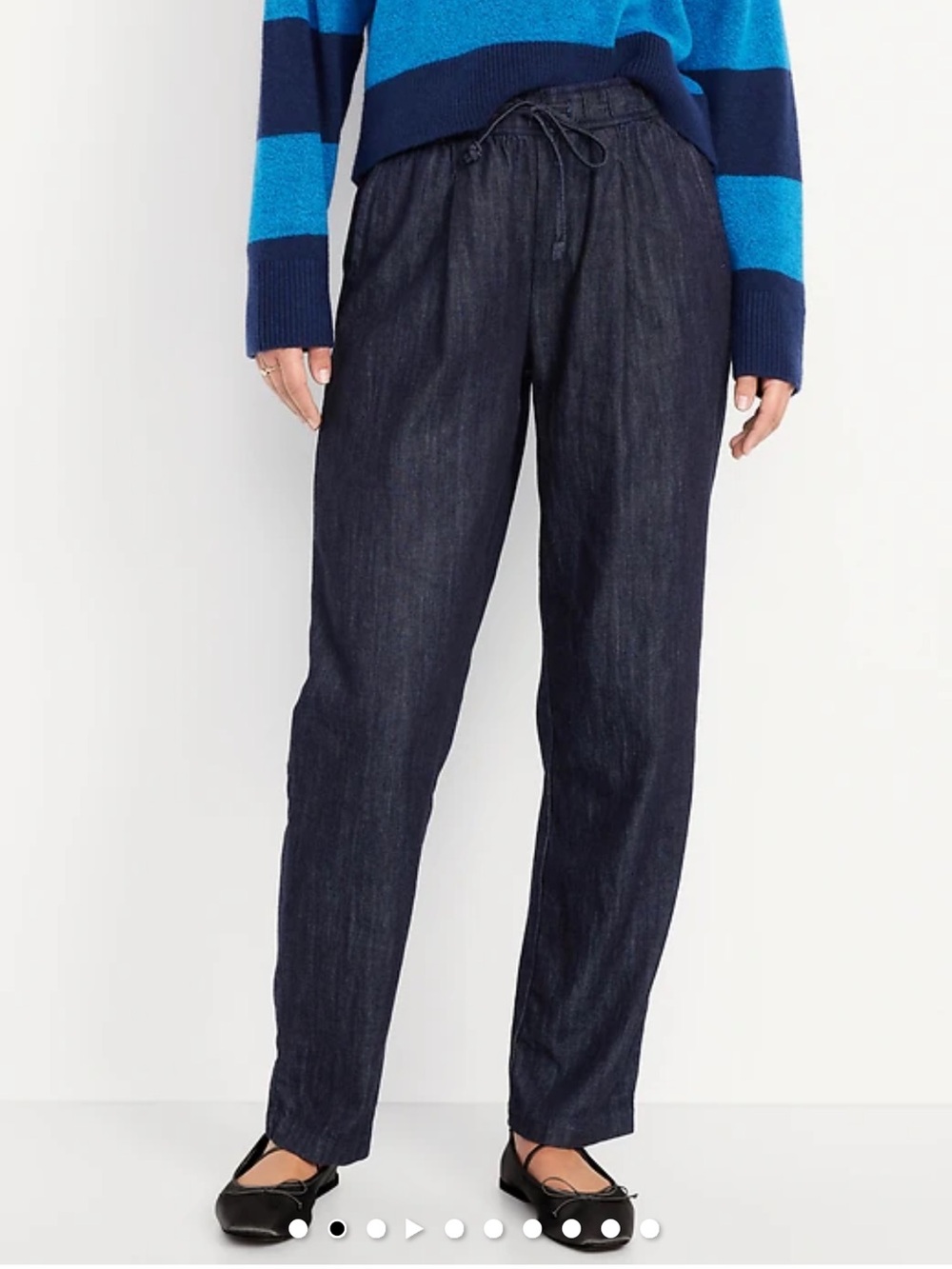 Old Navy High-Waisted Billie Straight Ankle Trouser - Dark Denim Wash